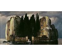 MNMSBFXQ Riproduzione Tela Parete Immagine Stampe e Quadri su Tela l'isola dei morti di Arnold Böcklin per la Decorazione Domestica 60x90cm