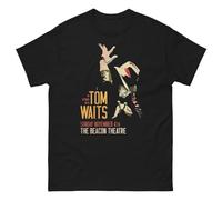 mno7h7v Tom Waits T-Shirt Vintage Style Graphic Tee Retro Music Icon Shirt