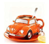 mnopx Set di tazze da caffè a forma di auto da 12 once, Tazza da tè unica a forma di auto, Tazza da caffè a forma di maggiolino, Regali per gli innamorati, Regali di Natale e San Valentino