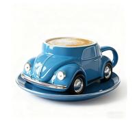 mnopx Set di tazze da caffè da 12 once, Tazza unica a forma di auto, a forma di Maggiolino, regalo di Natale e San Valentino per gli innamorati