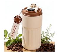 mnopx Tazza da caffè in acciaio inossidabile da 450 ml, con isolamento sottovuoto, ideale per mantenere la temperatura delle bevande, tazza da viaggio riutilizzabile con coperchio(Style A)