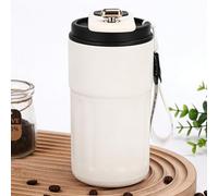 mnopx Tazza da caffè in acciaio inossidabile da 450 ml, con isolamento sottovuoto, ideale per mantenere la temperatura delle bevande, tazza da viaggio riutilizzabile con coperchio(Style C)