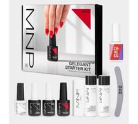 MNP Mesauda Nail Pro Gel Polish Starter Kit completo con scatola e Ultrabond, Nail Prep, Base&Top, Nail Colour Milano Red, Buffer, UV Gel Cleanser e Soak-Off Remover