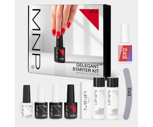 MNP Mesauda Nail Pro Gel Polish Starter Kit completo con scatola e Ultrabond, Nail Prep, Base&Top, Nail Colour Milano Red, Buffer, UV Gel Cleanser e Soak-Off Remover
