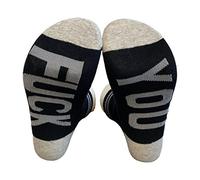 MnPalettey 3 paia Fuck&You Swear Word Maledizione Calze stampate Novità Calze da equipaggio Calzini sportivi casual per uomo Donna Regali