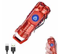 MnPalettey Torcia Curtainguess, Mini Torcia Spring Mart, Mini Torcia Springmart, Mini Flash Mostro a Tre Occhi Super Power Torcia per Esterni (Rosso)