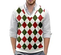 MNRIUOCII Gilet da lavoro da uomo, senza maniche, slim fit, con scollo a V, per l'inverno, comodo, sportivo, per il tempo libero, B beige., XXL