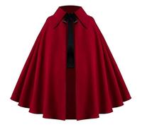 MNRIUOCII Mantello rinascimentale Halloween Medievale Costume Cosplay Mantello Strega Vestiti per Adulti Vintage Gotico Cape Robe Travestimento per spettacoli teatrali, Colore: rosso, Taglia unica
