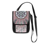 Mnsruu Acchiappasogni etnico boho acchiappasogni portafoglio da viaggio porta passaporto porta carte di credito gadget borsa unisex portafoglio da viaggio portafoglio con tracolla regolabile, #01,