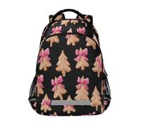 Mnsruu Arco Albero Di Natale Sfondo Nero Modello Zaini per Bambini Scuola Borsa Studente Zaino Bookbag Per Ragazzi Ragazze Borsa Casual