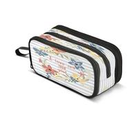 Mnsruu Astuccio con 3 scomparti, con scritta "I Love Sea and You", per ragazzi e ragazze, Multicolore, Taglia unica, Organizer per borse