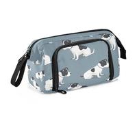 Mnsruu Astuccio di grande capacità, con Jack Russel Terrier, portapenne e cancelleria, per scuola, università, ufficio, per adolescenti, adulti e studenti, Jack Russel Terrier, Taglia unica, Valigetta