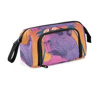 Mnsruu Astuccio di grande capacità, fantastico astuccio portapenne con porcellino d'India, astuccio per cancelleria, per scuola, università, ufficio, per adolescenti, adulti e studenti, Cool Guinea