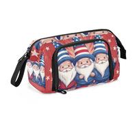 Mnsruu Astuccio di grande capacità, motivo American Independence Day Dwarf2, astuccio per cancelleria, scuola, università, ufficio, per adolescenti, adulti, studenti, Giorno dell'Indipendenza