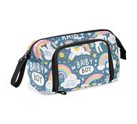 Mnsruu Astuccio di grande capacità, per bambini, unicorni, arcobaleni e nuvole, astuccio per cancelleria, per scuola, università, ufficio, per adolescenti, adulti e studenti, Baby Boy Unicorni