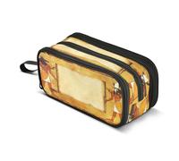 Mnsruu Astuccio grande con 3 scomparti, con divinità egiziana, per ragazzi e ragazze, Multicolore, Taglia unica, Organizer per borse