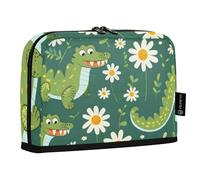 Mnsruu Astuccio in piedi con piccola margherita, grande capacità, per ragazzi e ragazze, astuccio multistrato per penne e matite, organizer per cancelleria per scuola, ufficio, lavoro