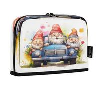 Mnsruu Astuccio portamatite con tre nani, grande capacità, per ragazzi e ragazze, multistrato, portapenne, organizer per cancelleria per scuola, ufficio, lavoro