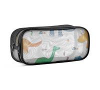 Mnsruu Astuccio scolastico per bambini, senza cuciture, con simpatici dinosauri, astuccio per ragazze, ragazzi, adolescenti, studenti, 24 x 10,5 x 8 cm, #01, Taglia unica, Adorabile