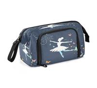 Mnsruu Ballerina con farfalle astuccio grande capacità astuccio astuccio cancelleria per ufficio scuola, Multicolore, Zaino per la scuola