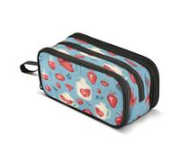 Mnsruu Beating Hearts - Astuccio grande con 3 scomparti, per la scuola, per ragazzi e ragazze, Multicolore, Taglia unica, Organizer per borse