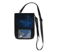 Mnsruu Bellissimo portafoglio da viaggio con farfalla volante monarca, porta passaporto, porta carte di credito, porta gadget, unisex, portafoglio da viaggio con tracolla regolabile, #01, Taglia