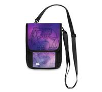 Mnsruu Bellissimo portafoglio da viaggio in stile tribale disegnato a mano con elefante mandala, porta passaporto, porta carte di credito, porta gadget, unisex, portafoglio da viaggio con tracolla