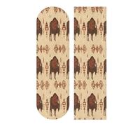 Mnsruu Bison Pattern Skateboard Grip Tape, Longboard Griptape antiscivolo Scooter Griptape Nastro adesivo di carta abrasiva 22,9 x 83,8 cm