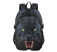 Mnsruu Black Panther - Zaino scolastico con scomparto per computer portatile, grande borsa per la scuola per ragazze e ragazzi, zaino da viaggio 17,5 per scuola, casual, università, lavoro
