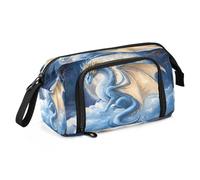 Mnsruu Blue Dragon Big Moon - Astuccio portapenne con grande capacità, per cancelleria, ufficio, per ragazzi e ragazze