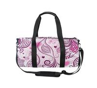 Mnsruu Borsa sportiva da palestra con tracolla, per donne e uomini, colorata, con bellissimo motivo pavone, borsa da viaggio per allenamento con scomparto per scarpe, per pernottamento e fine