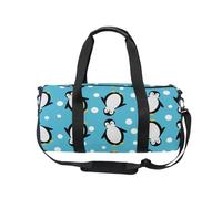 Mnsruu Borsa sportiva da palestra con tracolla per donne e uomini, con pinguini e neve, borsone da viaggio per allenamento con scomparto per scarpe, per pernottamento e fine settimana, #01, Misura