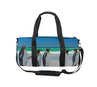 Mnsruu Borsa sportiva da palestra con tracolla, per donne e uomini, gruppo di pinguini, da spiaggia, da viaggio, allenamento, con scomparto per scarpe, per pernottamento e fine settimana, #01, Misura