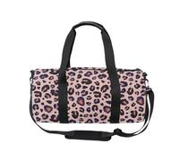 Mnsruu Borsa sportiva da palestra con tracolla, per donne e uomini, leopardo rosa, motivo ghepardo, borsone da viaggio per allenamento con scomparto per scarpe per pernottamento e fine settimana, #01,