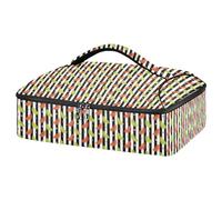 Mnsruu Borsa termica per casseruole con coperchio, per cibi caldi o freddi, per frutta colorata con puntini dorati, borsa per alimenti per viaggi, feste, picnic, Frutta colorata con pois dorati,