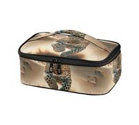 Mnsruu Borsa termica per il pranzo con leopardo che corre nel deserto, per donne e uomini, borsa termica portatile, borsa termica per scuola, ufficio, picnic, viaggi