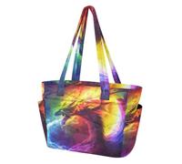 Mnsruu Borsa tote da donna, borsa a mano con drago di fuoco arcobaleno con scomparto per laptop da 15,6 pollici, borsa a tracolla impermeabile per lavoro, insegnanti/infermiere, scuola, viaggi e