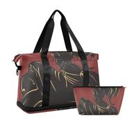 Mnsruu Borsone da viaggio grande con scomparto per scarpe e tasca bagnata, borsa da palestra da donna che balla, borsa da palestra con borsa da toilette, #04, Taglia unica, alla moda
