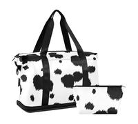 Mnsruu Borsone da viaggio grande con scomparto per scarpe e tasca bagnata, motivo cane dalmata con stampa a pois, borsone da palestra con borsa da toilette, #04, Taglia unica, alla moda