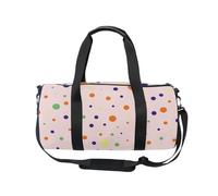 Mnsruu Borsone sportivo da palestra con tracolla, per donne e uomini, a pois, rosa, borsone da viaggio, allenamento, con scomparto per scarpe, per pernottamento e fine settimana, #01, Misura unica,