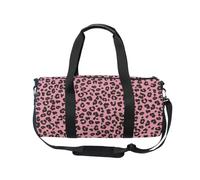 Mnsruu Borsone sportivo da palestra con tracolla per donne e uomini, borsone rosa leopardato borsone da viaggio per allenamento con scomparto per scarpe per pernottamento e fine settimana, #01, Misura