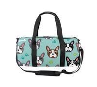 Mnsruu Borsone sportivo da palestra con tracolla, per donne e uomini, con bulldog francese Boston Terrier, borsone da viaggio per allenamento con scomparto per scarpe, per pernottamento e fine