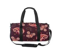Mnsruu Borsone sportivo da palestra con tracolla, per donne e uomini, con mandala, piccoli fiori astratti, borsone da viaggio per allenamento con scomparto per scarpe per pernottamento e fine