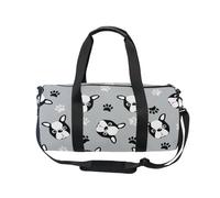 Mnsruu Borsone sportivo da palestra con tracolla per donne e uomini, con simpatico cane Boston Terrier, borsone da viaggio per allenamento con scomparto per scarpe, per pernottamento e fine settimana,