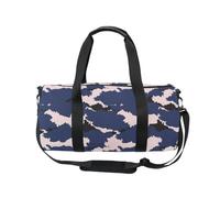Mnsruu Borsone sportivo da palestra con tracolla per donne e uomini, rosa navy mimetico leopardato, borsone da viaggio per allenamento con scomparto per scarpe per pernottamento e fine settimana, #01,