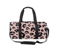 Mnsruu Borsone sportivo da palestra con tracolla, per donne e uomini, stampa leopardata, rosa ghepardo, borsone da viaggio per allenamento con scomparto per scarpe per pernottamento e fine settimana,