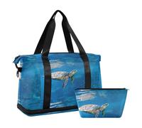 Mnsruu Borsone sportivo Sea Turtle Coral Reef, #04, Taglia unica, alla moda