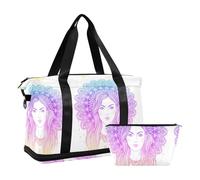 Mnsruu Borsone sportivo Tribal Fusion Boho Diva, #04, Taglia unica, alla moda