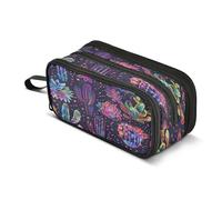 Mnsruu Cactus Magic - Astuccio grande con 3 scomparti, per la scuola, per ragazzi e ragazze, Multicolore, Taglia unica, Organizer per borse