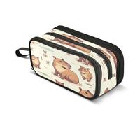 Mnsruu Capybara Friends - Astuccio grande con 3 scomparti, per la scuola, per ragazzi e ragazze, Multicolore, Taglia unica, Organizer per borse
